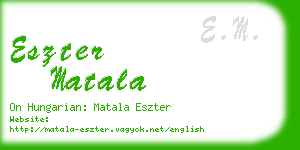 eszter matala business card